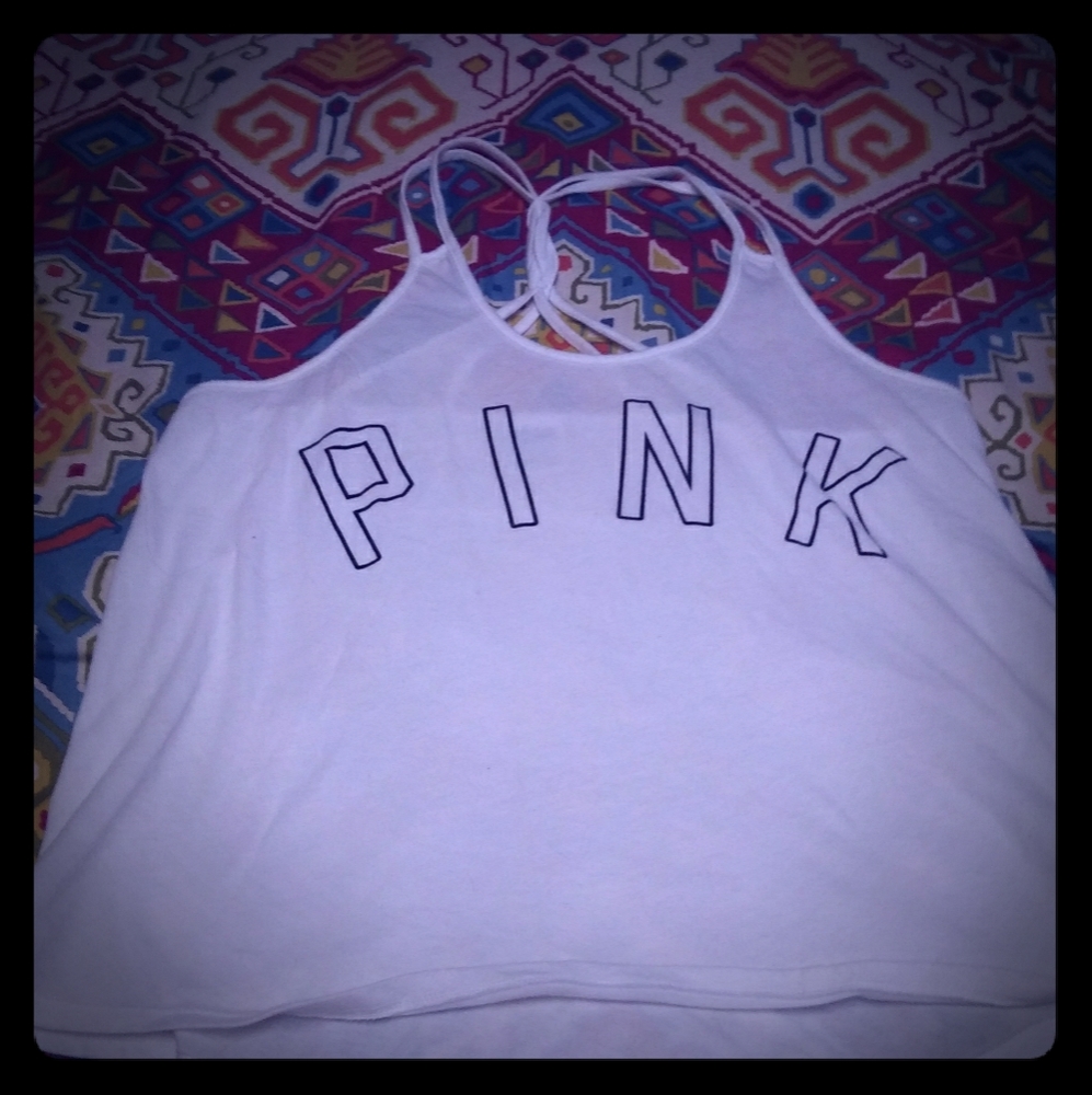 PINK by victirias secret white workout tank